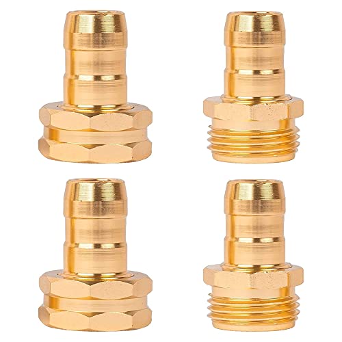 Hourleey Garden Hose Repair Connector With Clamps, Fit For 3/4" Or 5/8" Garden Hose Fitting (6-Set) #TOP4