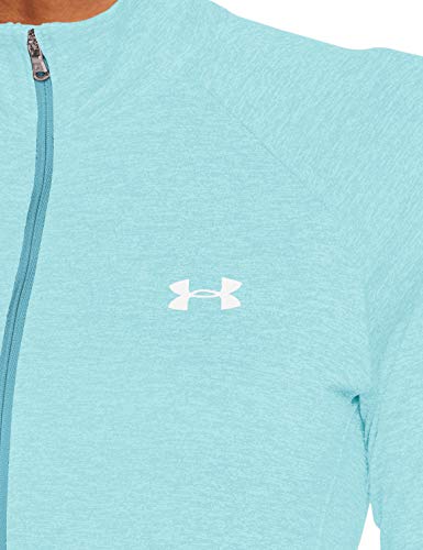 Under Armour Women's    Tech Twist ½ Zip Long Sleeve Pullover , Blue Haze (426)/Metallic Silver , Small