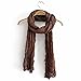Belsen Summer Cotton Blend Crinkle Vintage Soft Scarf Fashion Solid Scarf Wrap Shawl (Coffee)