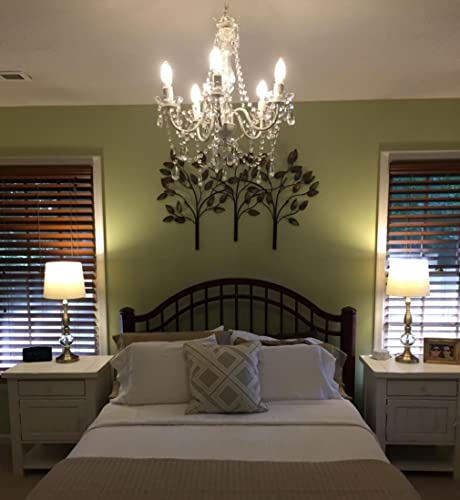 Image of The Original Gypsy 5-Light Plug-in Crystal Swag Chandelier, White