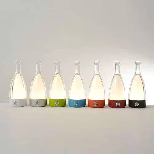 Miniatura 9 de 'Anna' - Lámpara de mesa moderna, luz LED inalámbrica dividida, interruptor de control táctil de atenuación, recargable por USB, luz elegante para