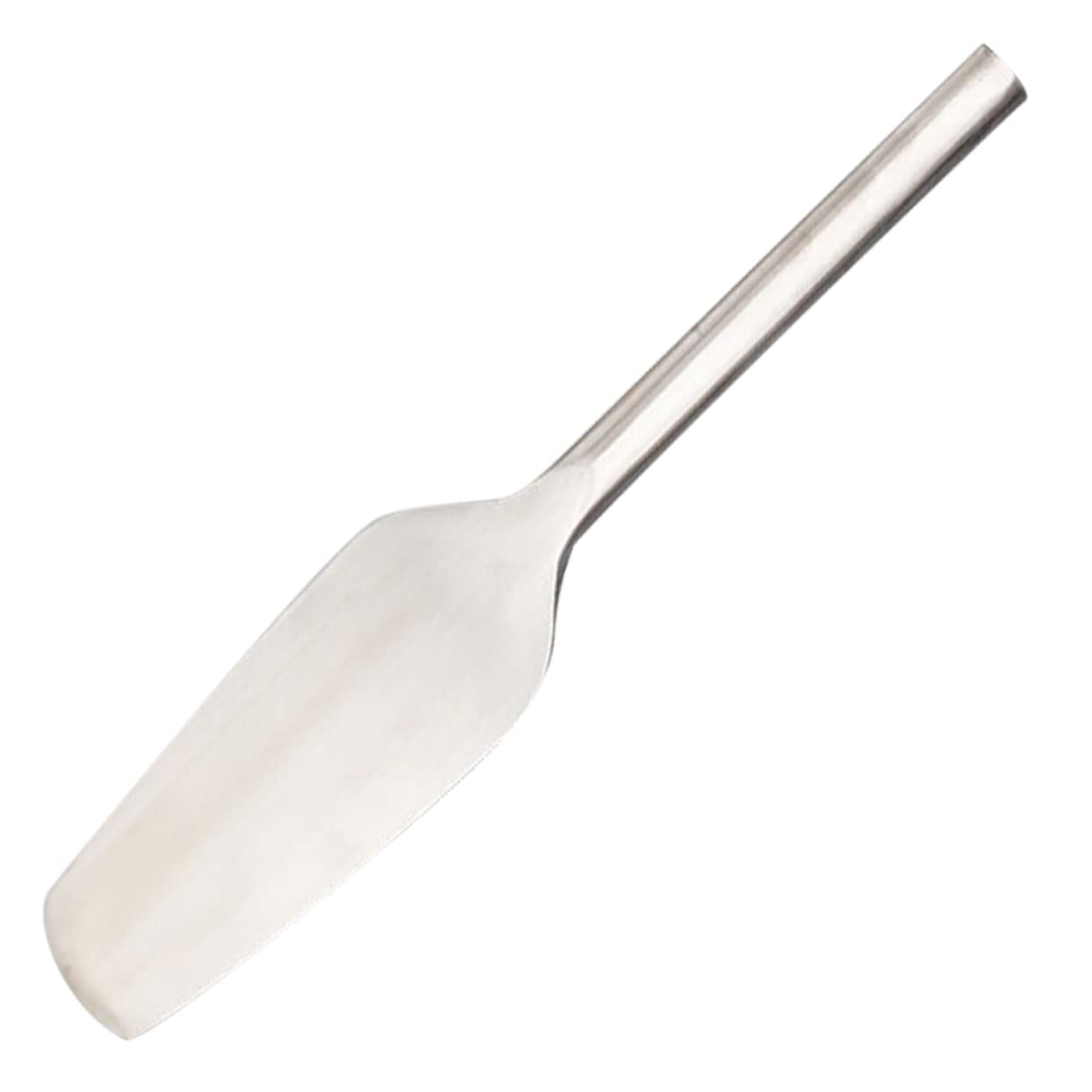Cazzuola in Acciaio Inox per Cemento e Gesso, Utensile Manuale da Muratore Testa Piatta Antiaderente Ergonomica, per Lavori di Costruzione e Pavimentazione Professionale
