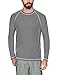 Amazon Essentials Men's Long-Sleeve Quick-Dry UPF 50 Swim Tee, Charcoal, Large