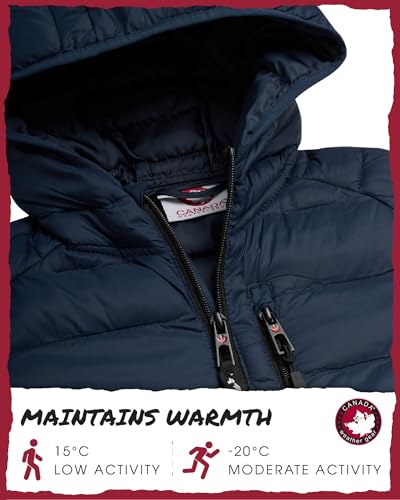 Image of CANADA WEATHER GEAR Boys' Puffer Jacket - Lightweight Packable Bubble Coat, Water Resistant Outerwear Jackets for Boys (8-20)