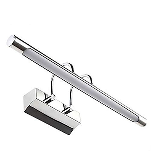 B49-12W- Applique Led da Parete con Braccetto 12W Argento in Metallo 230V IP44 per Bagno e/o Camerini 4200K Luce Naturale