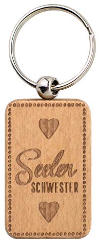 Schlüsselanhänger mit Gravur · Schlüsselanhänger aus Holz · Geschenk Beste Freundin Beste Freundin · Seelenschwester (Seelenschwester) Cover