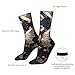 XZDWPY Gold White Butterflies Unisex Mid-Calf Socks 2 Black-2 Polyester Skin-Friendly Moisture-Wicking Fashionable Crew Socks