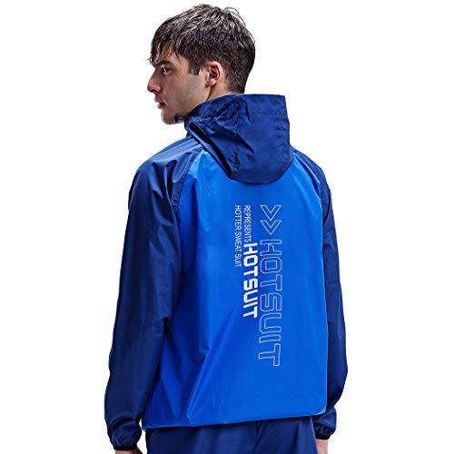 Image of HOTSUIT Sauna Jacket for Men Workout Weight Loss Sauna Shirts, Navy, M