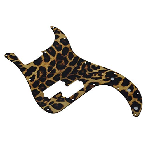 Dopro 13 Hole 3D Printed Plastic Pickguard with Screws PB Bass Scratch Plate Fits USA/Mexican FD Leopard Stripe