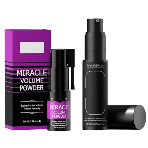 Gowwim Texture Powder 2-Piece Set (4g + 10g) , 360° Rotating Hair Texture Styling Volume Powder & 10g Instant Oil Control & Matte Finish Volumizing All-Day Hold for Men & Women Volumizing Non-greasy
