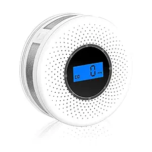 Smoke Detector 2 in1 Carbon Monoxide & Smoke Detector with Alarm, Fire Alarm Battery Operated with 80db Sound and Light Warning Alarm for Home Bedroom Office