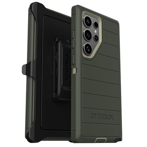 OtterBox Samsung Galaxy S24 Ultra (Only) - Defender Series Case - Lichen the Trek (Green) - Rugged & Durable - Screenless - with Port Protection - Holster Clip Included - Microbial Defense Protection