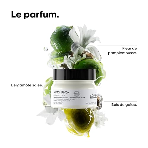 ’Oréal Professionnel Masque Anti Casse Cheveux Abîmés & Cassants Colorés ou Naturels Renforce & Hydrate la Fibre Couleur Longue Durée Metal Detox Série Expert 250ml - vue 4