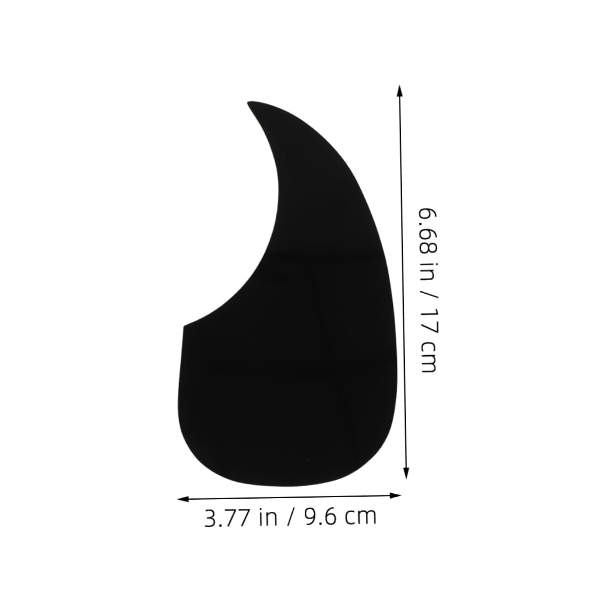 Generic 20pcs Black Acoustic Guitar Pickguard Plate Teardrop Self Adhesive Plastic Protection Easy To Install Ideal For Guitar Players