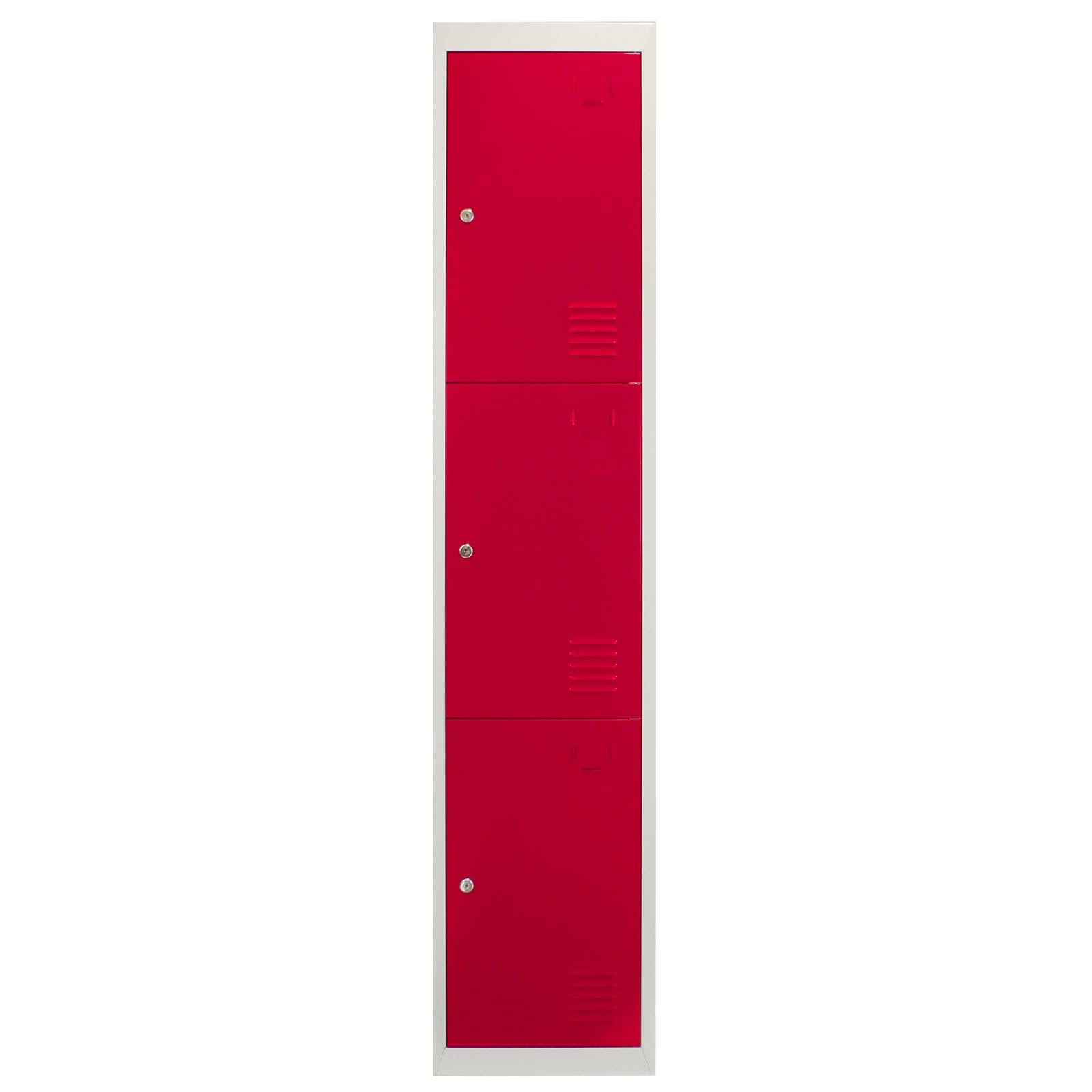 Monster Shop Casiers de Rangement en Acier 3 Portes Verrouillables pour École Vestiaire Salle de Sport