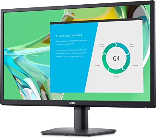 Image of Dell -E2422Hn(60.96 Cm) Fhd Monitor 1920 X 1080 at 60Hz,IPS Panel,Brightness 250 Cd /M,Contrast Ratio 1000:1,Viewing Angle 178 /178,Response Time Anti-Glare,Flicker-Free Screen,3 Year Warranty,Black