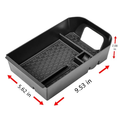 EDBETOS Center Console Organizer Tray Compatible with Toyota RAV4 2019 2020 2021 2022 2023 2024 and 2021-2024 RAV4 Prime Accessories Armrest Secondary Storage Box (Black Trim)