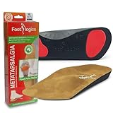 Footlogics 3/4 Length Orthotic Shoe Insoles with Built-in Raise for Ball of Foot Pain, Morton’s Neuroma, Flat Feet - Metatarsalgia (M (Men's 8-9.5, Women's 9.5-11))