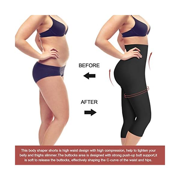 Irisnaya Women Seamless Shapewear Control Panties High Waist Trainer Tummy Butt Lifter Body Shaper Short Thighs Slimmer (XX-Large, Black)