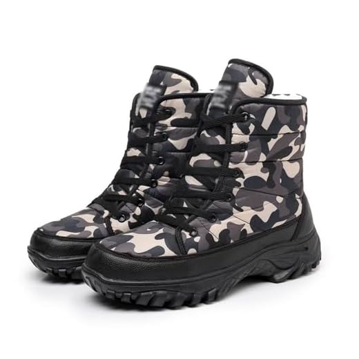 Botas Largas Do Inverno Exterior Dos Homens, Botas De Neve Masculinas Camufladas Com Cadarço Alto Forrado De Pele Durável, Botas Mornas Do Tornozelo Do Deslizamento Tempo Frio Anti (Color : A, Size