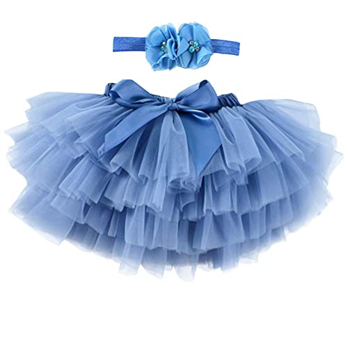 Vobozeany Tutu Röcke Baby Mädchen Super süße Tüllrock Minirock Prinzessin Rock + Stirnband Kleid Outfits Fotografie Geburtstag