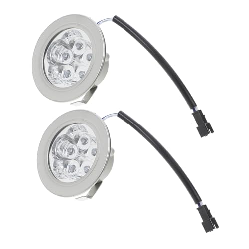 NUOLUX 2個 レンジフードライト 省エネ冷光電球 耐蒸気振動設計 キッチン換気扇用ユニバーサル交換用 明るい調理照明シルバー