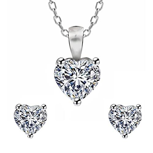 GIVA 925 Silver Anushka Sharmas Solitaire Heart Set With Necklace & Earrings|Gift for Women & Girl|With Certificate of Authenticity and 925 Stamp|6 Month Warranty* (B0CKZD41CF) Amazon Price History, Amazon Price Tracker