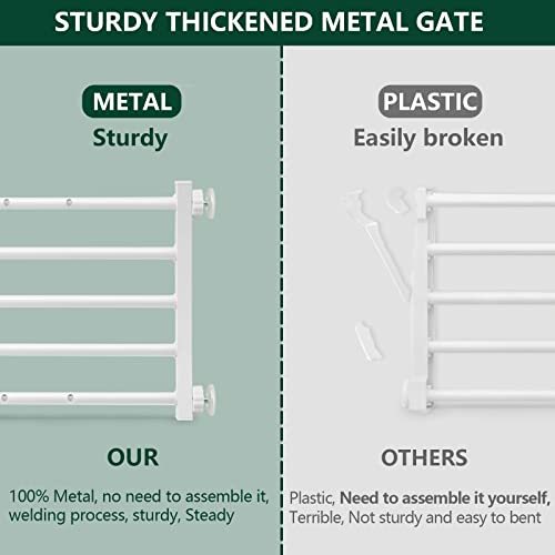 Malier-Metal-Dog-Gate-with-Door-26-43-Width-Expandable-Dog-Gate-Short-Pet-Gate-for-Stairs-and-Doorways-Pressure-Mount-Step-Over-Indoor-Dog-Gates-for-Small-Dogs-Puppy-White-S-10-H - Cucciolini Doodles   Malier-Metal-Dog-Gate-with-Door-26-43-Width-Expandable-Dog-Gate-Short-Pet-Gate-for-Stairs-and-Doorways-Pressure-Mount-Step-Over-Indoor-Dog-Gates-for-Small-Dogs-Puppy-White-S-10-H