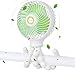 Lixada Ventilador de Camping Mini Portátil Ajustable con 3 Velocidades Carga USB para Carrito de Bebé Estudiante Camping Viajes BBQ