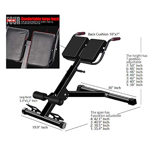 X Factor Hyperextension Roman Chair Adjustable Hyper Bench Heavy Duty Full Body Abdominal, Back, Hamstring Workout Bench Home Gym | Strength Training Back And Legs Machine Exercise Training Equipment #TOP6