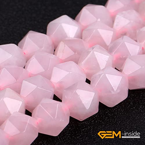 Gem-Inside Create Your Own Fashion GM16104 Gem-Inside Natural 8Mm Pink Rose Quartz Gemstone Loose Beads Faceted Cambay Crystal Energy Stone Power thumb #2