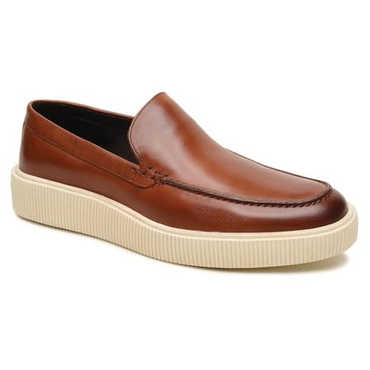 Sapato Masculino Loafer Konna em Couro Legítimo – Mocassim Casual Elegante, Confortável com Palmilha em Gel e Sola Leve de Borracha – Turunelli Calçados (Whisky, BR, Adulto, Numérico, 42)