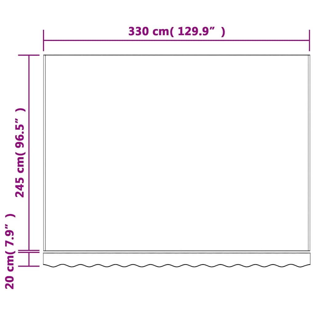 Lona de repuesto 3,5 x 2,5 m, color naranja y negro | 100% poliéster, revestimiento de PU, impermeable, protección solar, ligera, para jardín