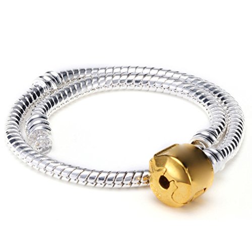 RUBYCAEuropean Style Snake Chain Bracelets fit Charm Beads