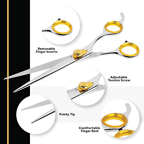 Sharf Gold Touch 440C Japanese Stainless Steal Pet Grooming Shear, 8.5 Inch Straight #TOP1