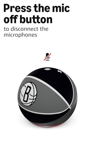 Image of Amazon Echo Dot (newest model) | Officially Licensed NBA Limited-Edition | Brooklyn Nets