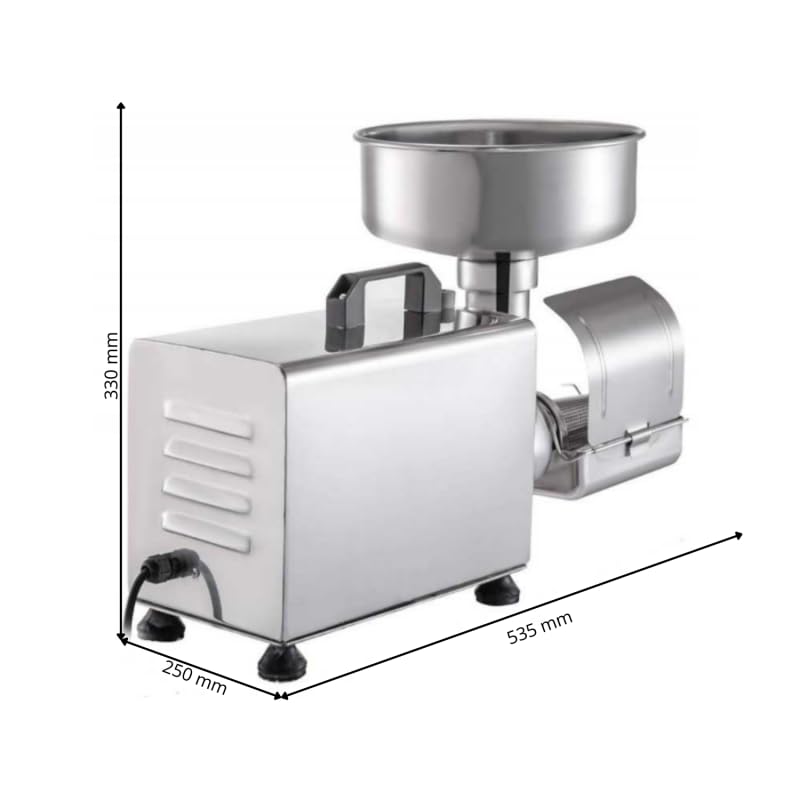 Presse Tomates Électrique Inox 450W - Extracteur de Jus Fruits & Légumes Tendres - Professionnel