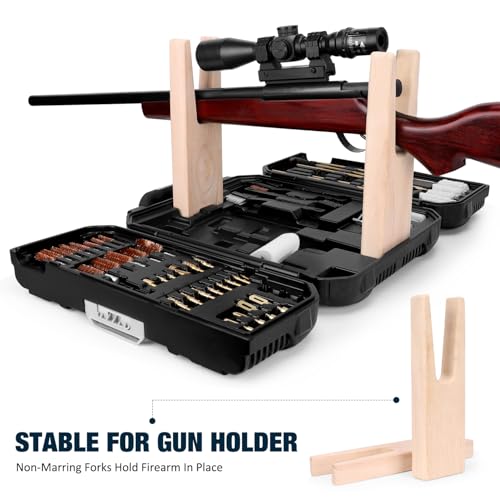 Image of Universal Gun Cleaning Kit for All Caliber Compatible with Pistol Rifle Handgun Shotgun Hunting with Brass Rods and Cleaning Stand，Gifts for Men, Dad, Husband