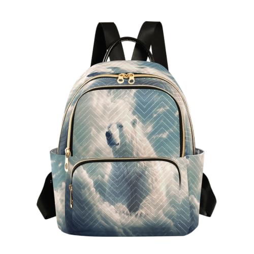 Mini sac à dos matelassé tendance femme petit sac léger décontracté moderne noir et blanc