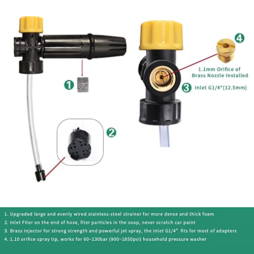 Bear Force Electric Pressure Washer Diy Foam Cannon With 1/4 Inch Quick Connector & Other 5 Adapters thumb #3