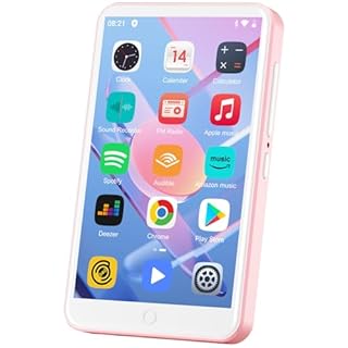 Lettore MP3 con Bluetooth e WiFi, Oilsky 80GB 4 pollici Android 9.0 Mp3, 1080P Touchscreen MP4 Player, Portable Music Player con Spotify, Audible, Deezer (Rosa)