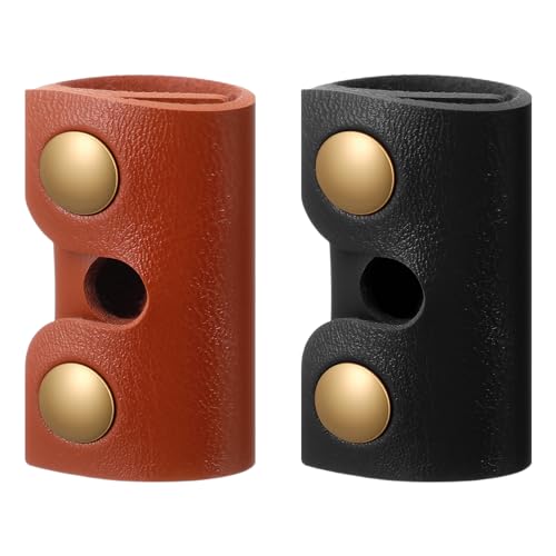 2PCS Leather Safety Razor Cases with Snap Closure