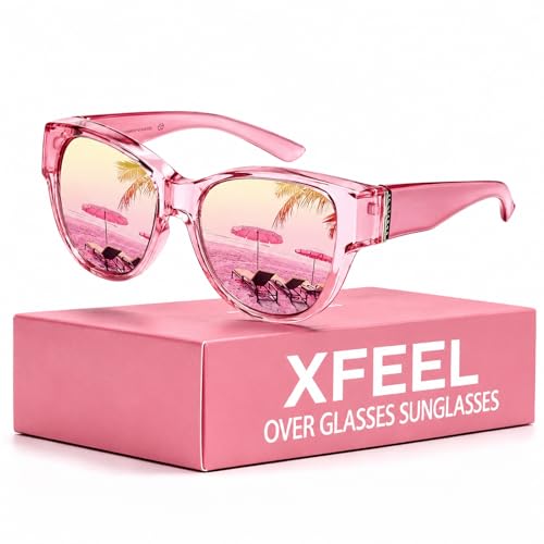 Image of Xfeel Polarized Over Glasses Sunglasses for Women Fitover Sun Glasses | Sunglasses that Fit Over Glasses, UV400 Protection, Outdoor Driving Shades, Over Reading /Prescription Glasses Sunglasses