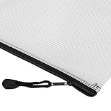 HAKZEON 30 PCS B4 Plastic Zip Wallets, Waterproof Mesh Zipper Bags Wallet Pouch Document Holder for Office, Home, School, Travel - Image 3
