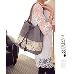 Women Printing Canvas Shoulder Bag Casual Handbags Purse Retro Tote
