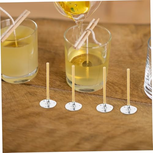 100 mechas trenzadas para velas con base para DIY miniatura 4