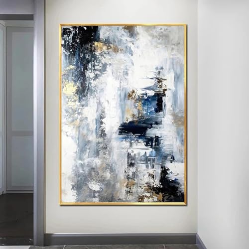 Peinture à l'encre bleue toile dsdsgog cadre interne tableau mural