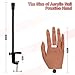 Practice Hand for Acrylic Nails,Silicone Nail Practice Hand with Stand Bracket,Flexible Bendable Nail Practice Fake Hand, Nail Training Hand Mannequin for Nail Art Display Beginners, Nail Tech