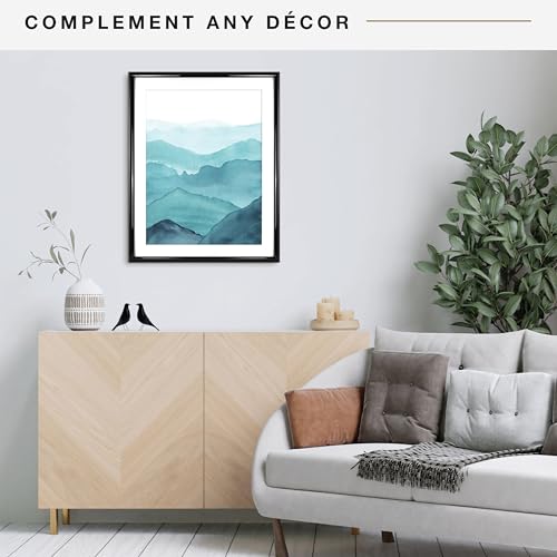 Image of MCS Trendsetter Poster Frame With Mat Option, 22x28 Matted to 18x24, Black | Trendsetter Poster Frame For Photos, 22x28 Inch, Displays 18x24 Inch Matted Or 22x28 Unmatted, Black, 1-Pack