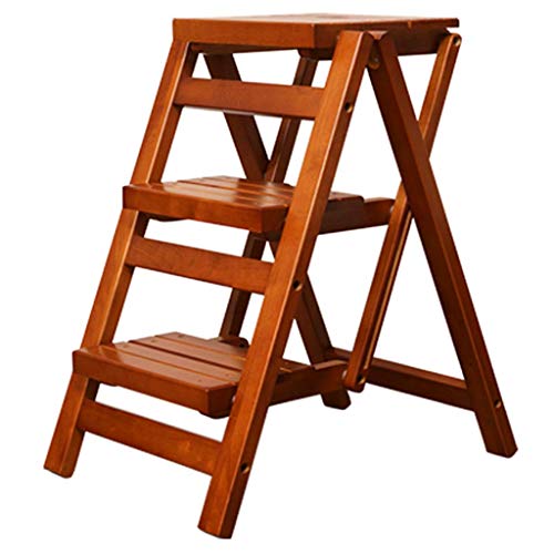Escalera de 3 escalones plegable y taburete multifuncional de hogar 2